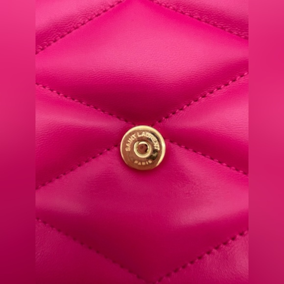 BRAND NEW Saint Laurent YSL Le 57 Leather Shoulder Bag Quilted Purse Pink! - Picture 11 of 16